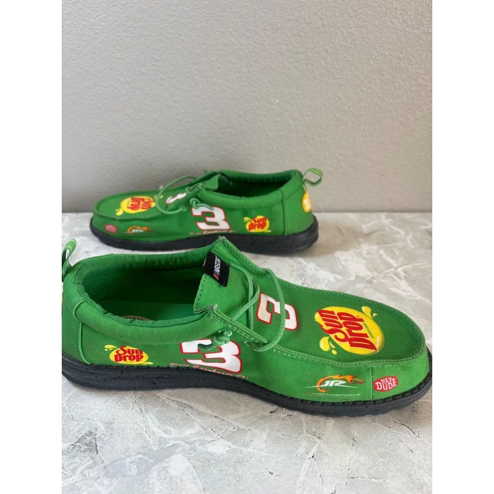 Hey Dude Wally NASCAR Dale Earnhardt Jr Sun Drop Green Shoes Mens 11‎